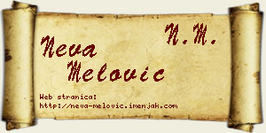 Neva Melović vizit kartica